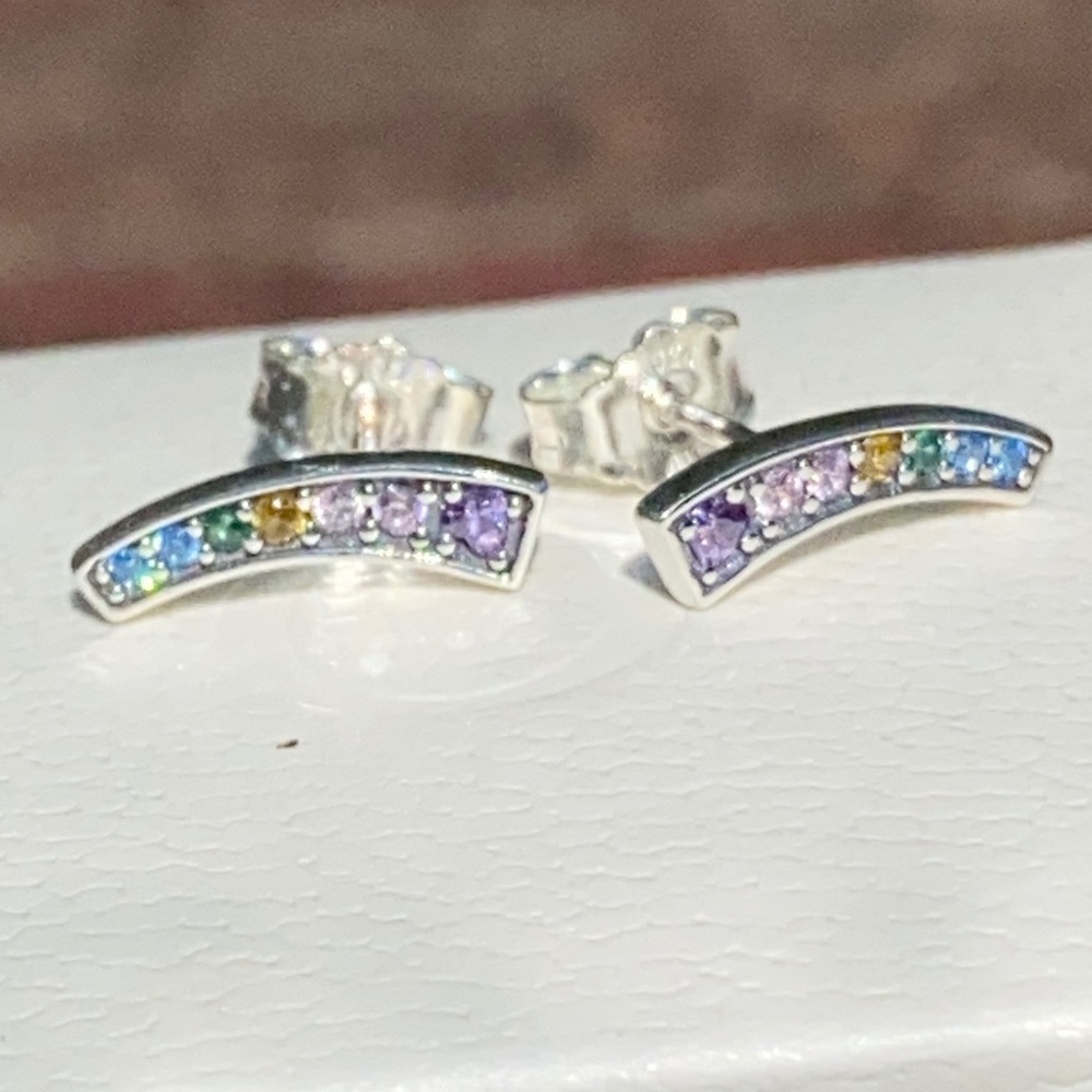 Pandora Multi-Colored Arch Earrings 🌈